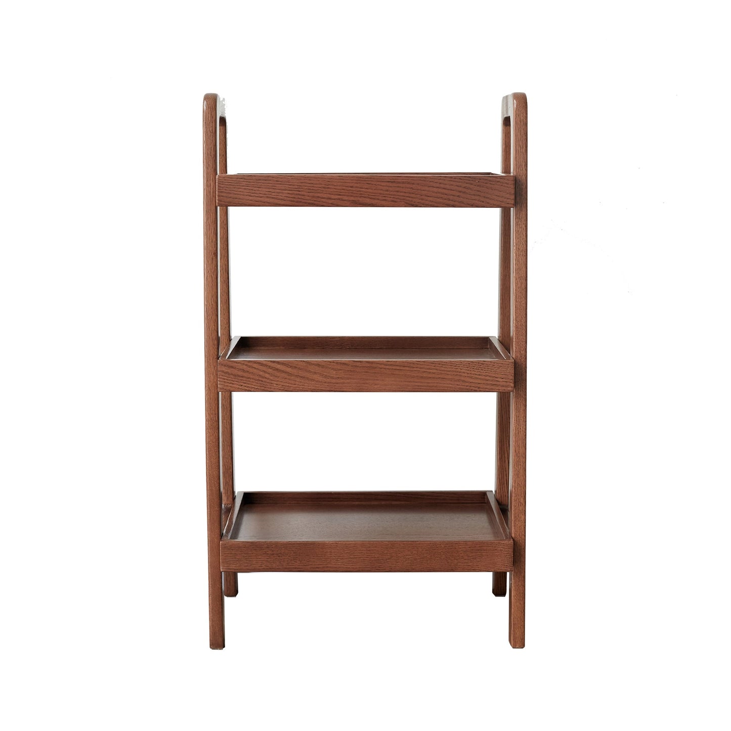 Walnut Color Solid Wood Display Shelf