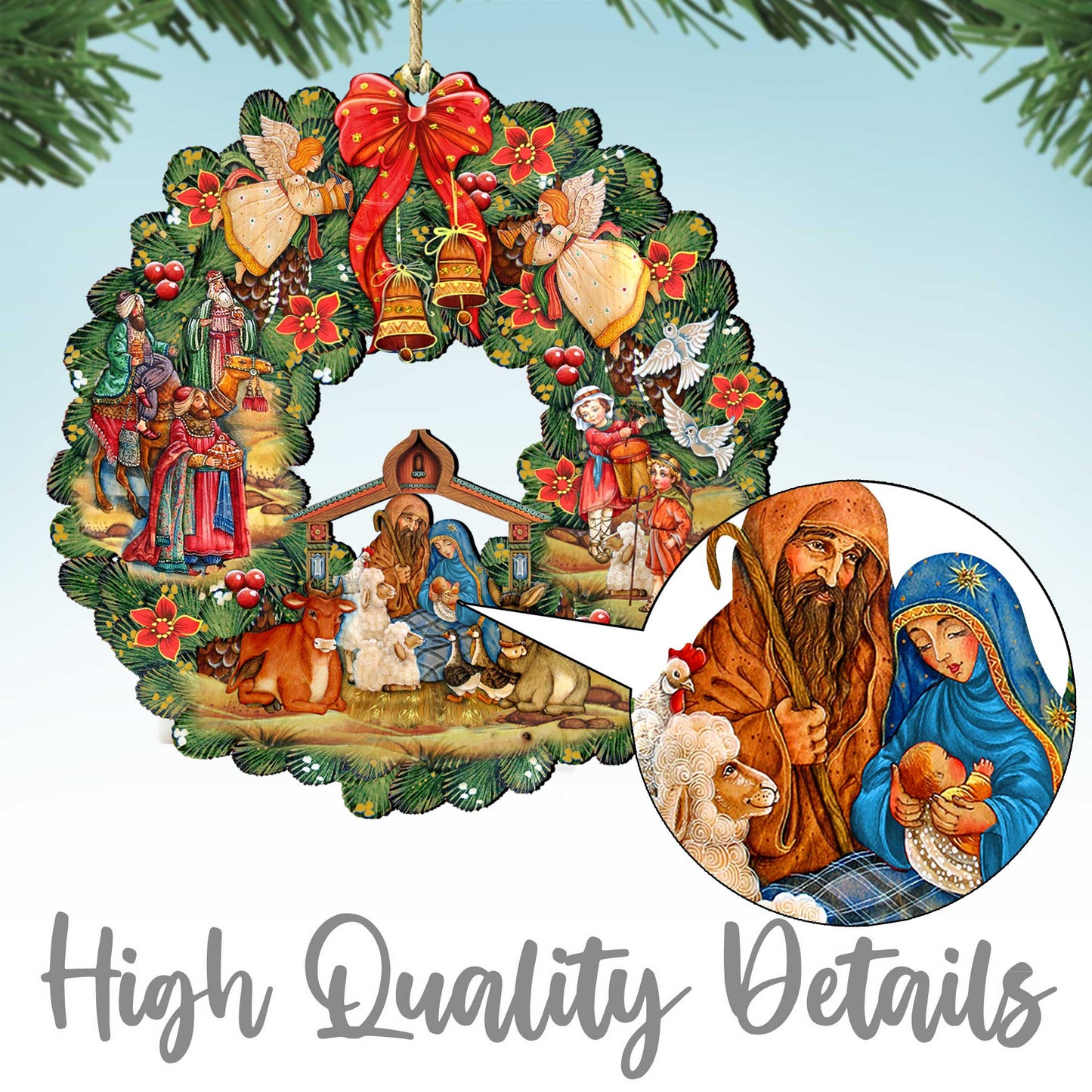 Alaska Mountain Express Wooden Ornaments by G.Debrekht - Wildlife Holiday Decor - 870041