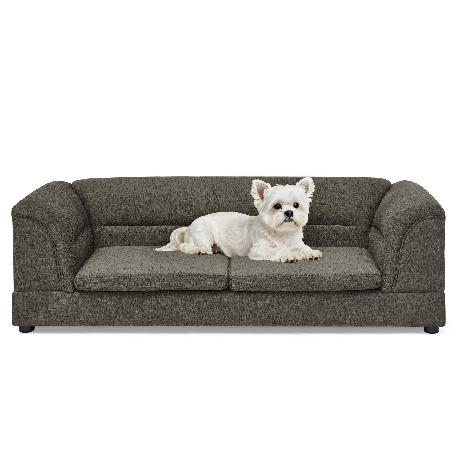 Oversized Pet Sofa, Curved Armrest Rectangular Dog Sofa