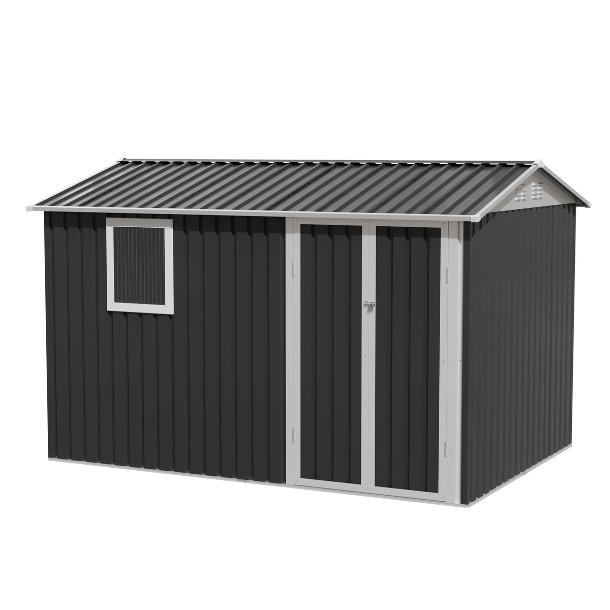 9x6 FT Metal Garden Shed for Patio and Backyard Storage