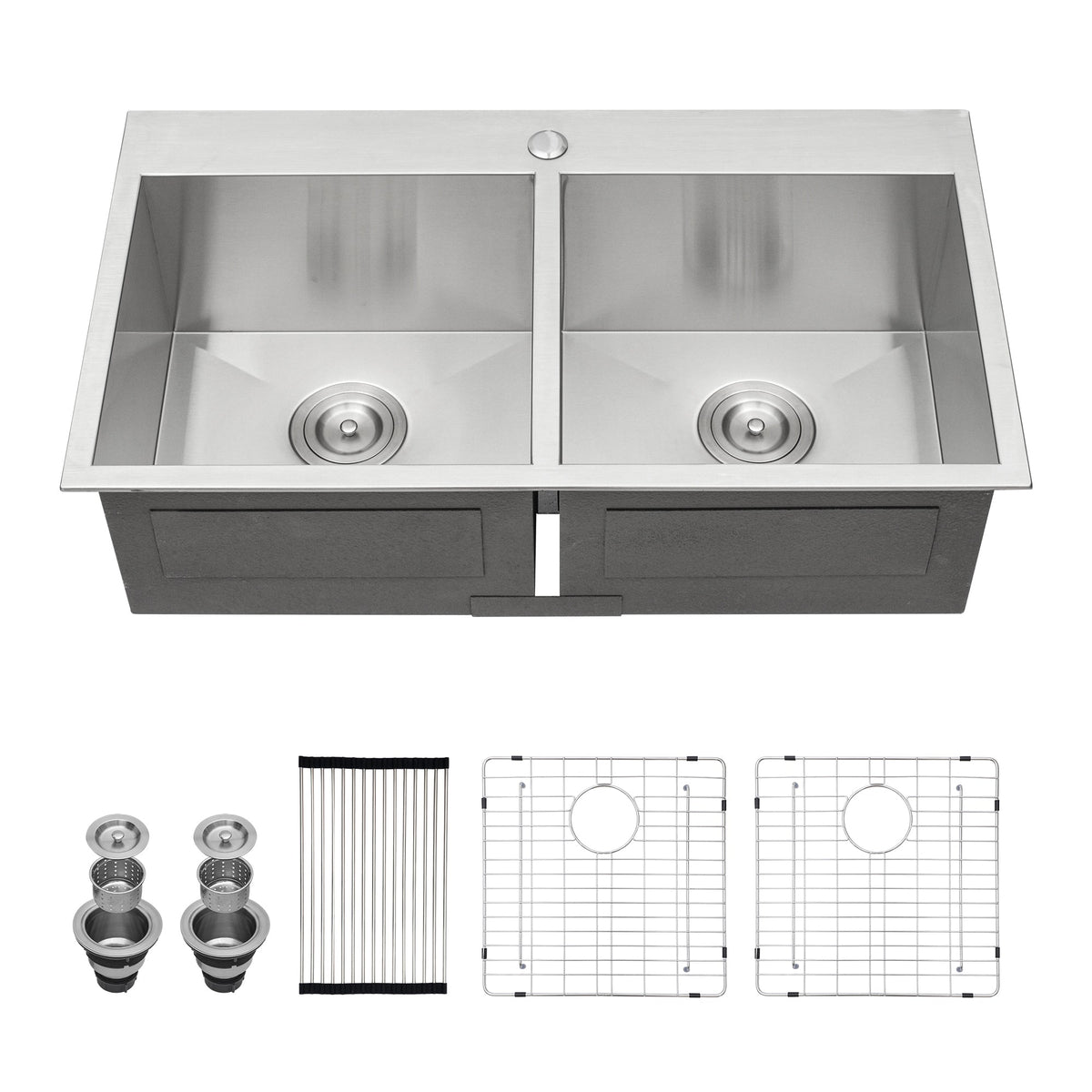 Double Bowl (50/50) Drop In Sink - Stainless Steel