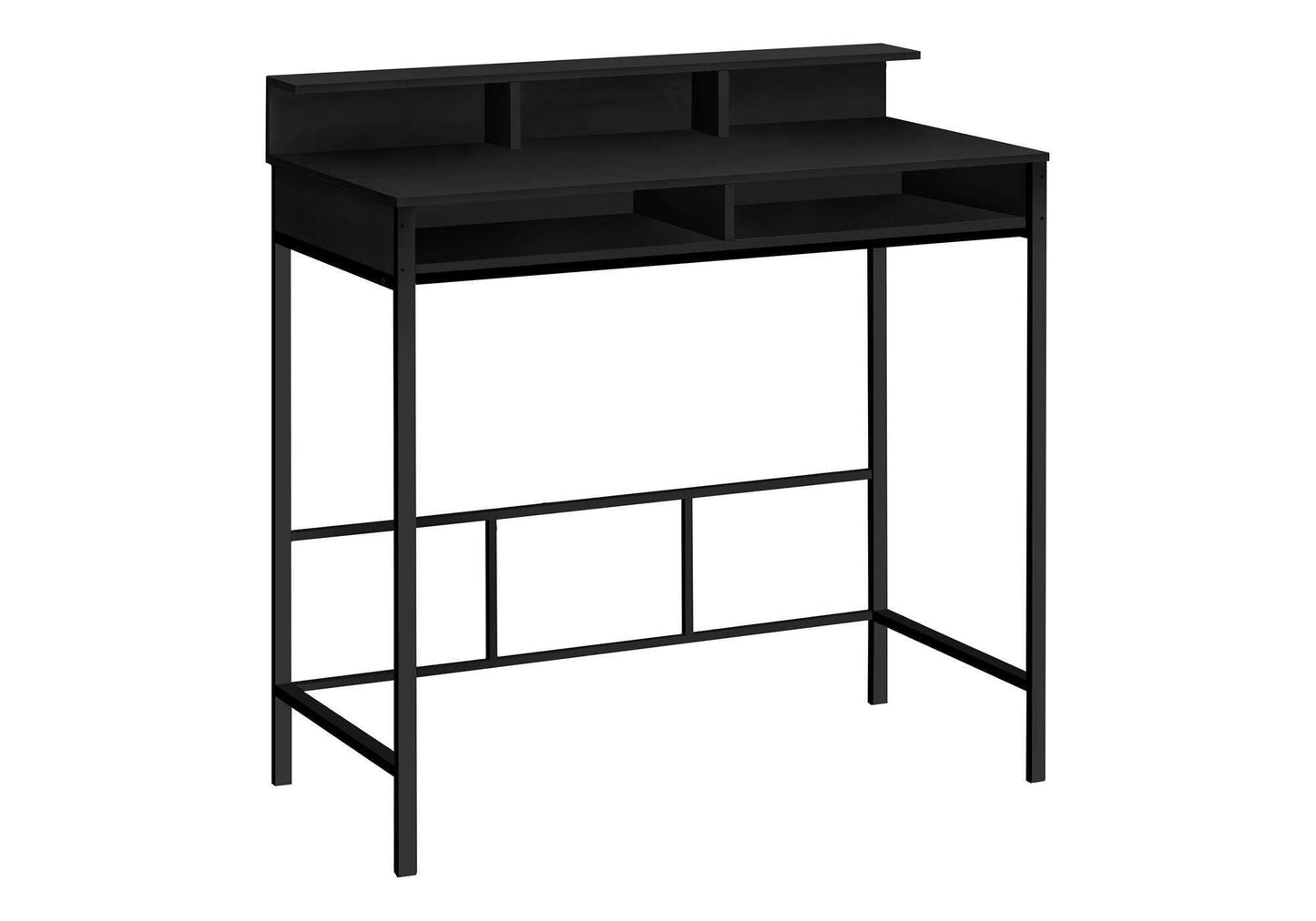 Modern Computer Desk with Storage Shelves