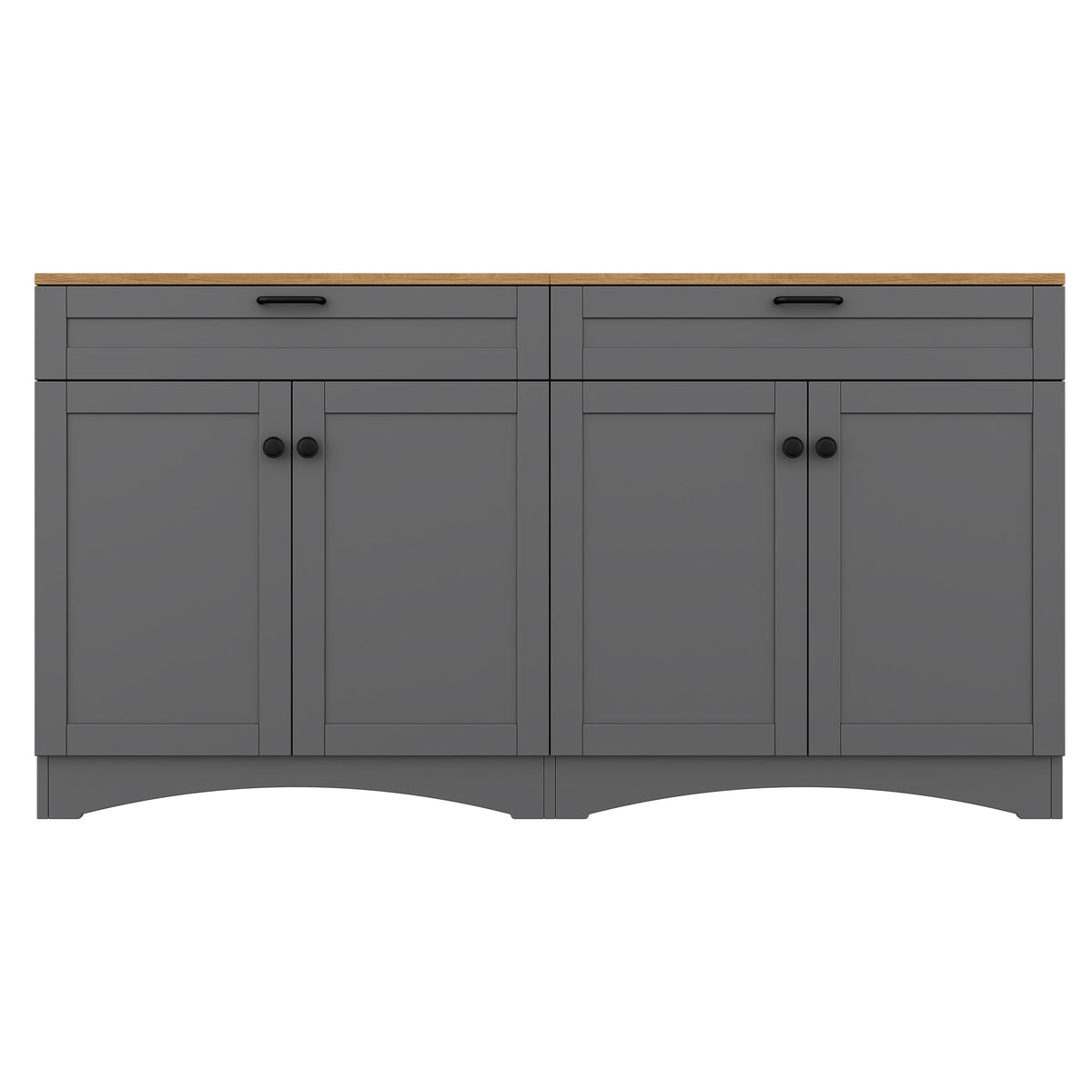 Farmhouse TV Stand with 2 Drawers for TVs Up to 70"