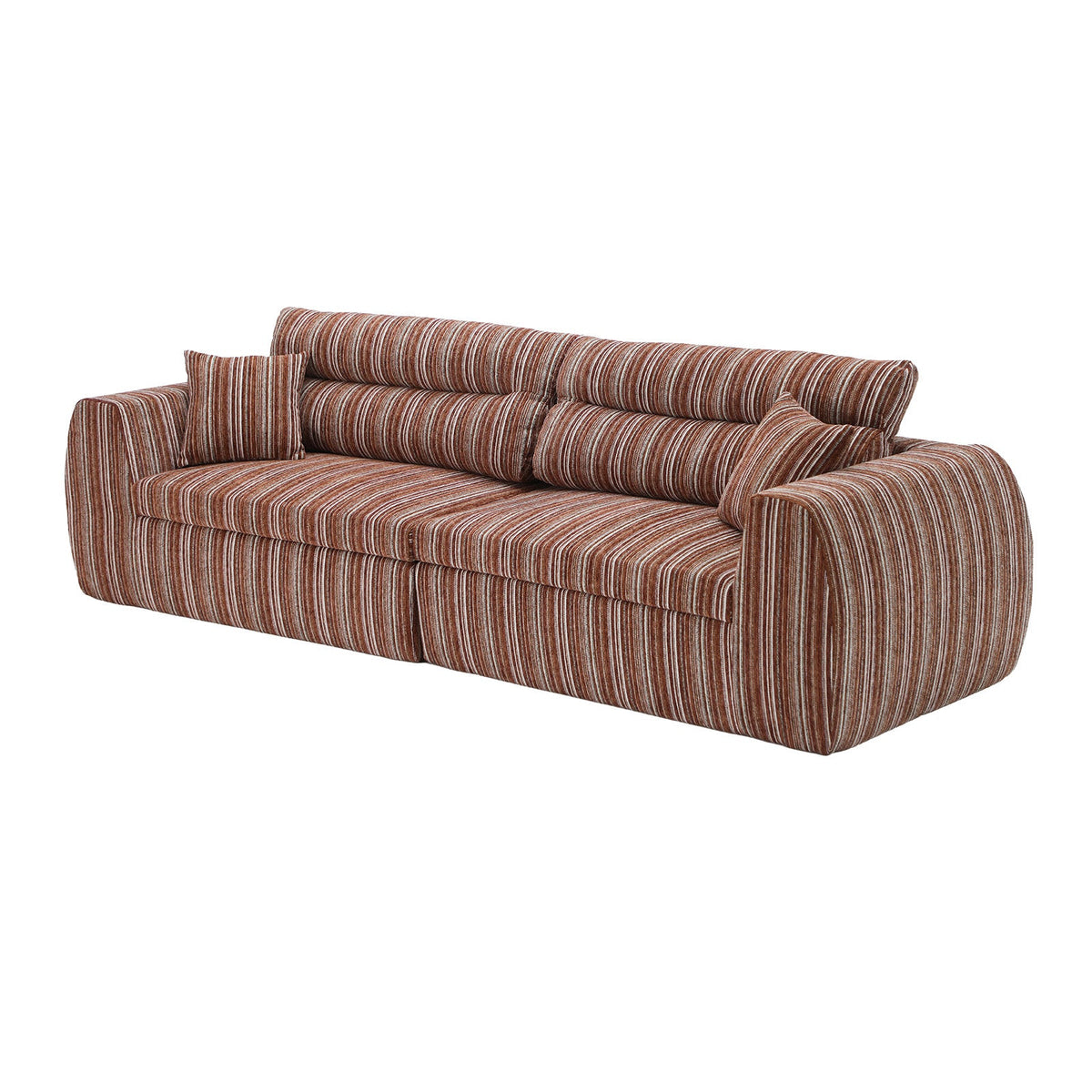 Woven Chenille Striped Compression Sofa