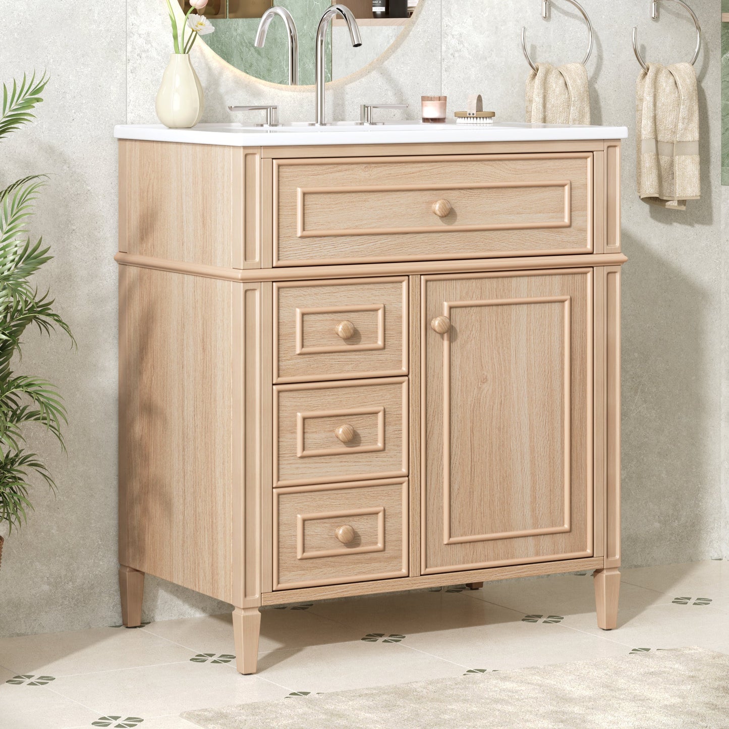 30" Bathroom Vanity With Sink