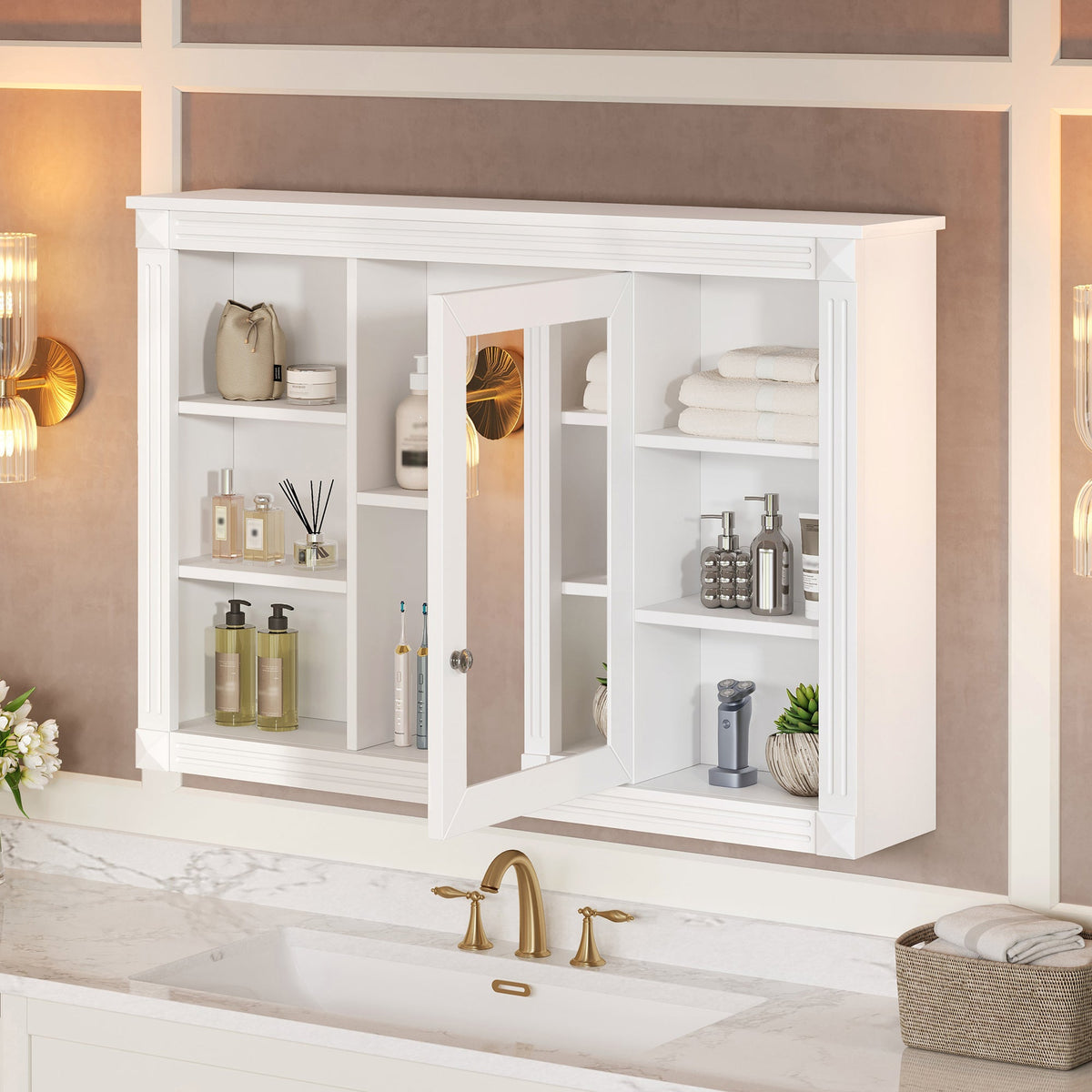 42'' Wall Mounted Bathroom Storage Cabinet