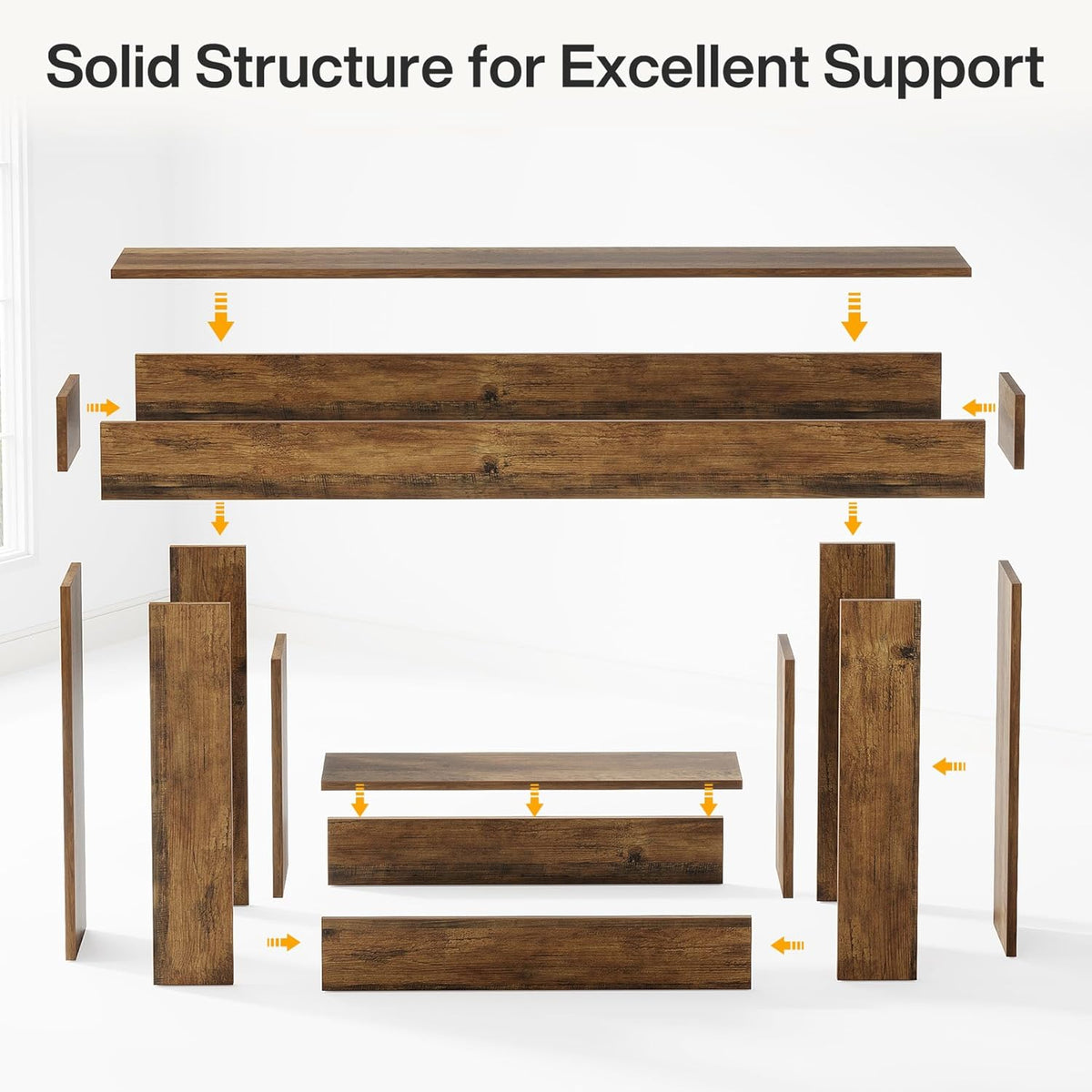 63" Farmhouse Console Table