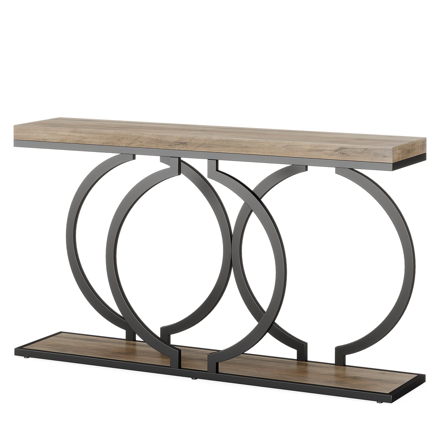 Industrial Console Table - 55" Long Entryway Sofa Table