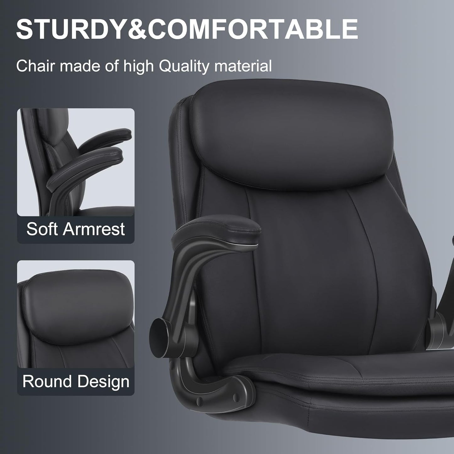 Adjustable Height Leather Drafting Chair For Standing Desk