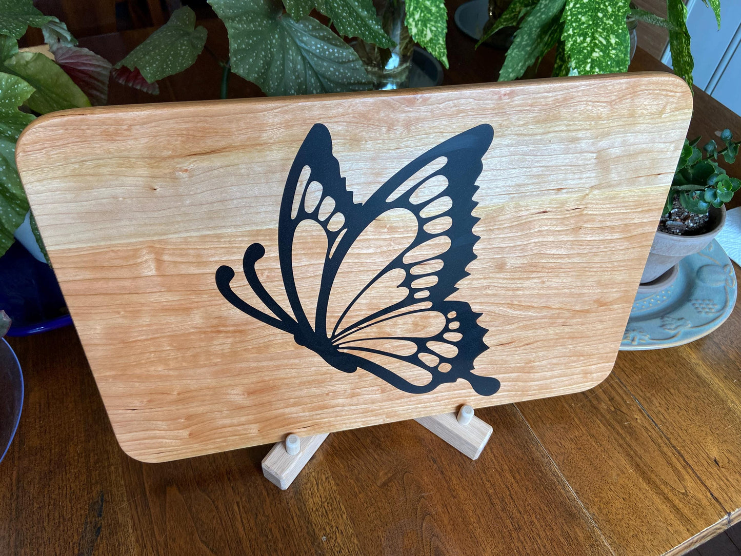 Cherry Charcuterie Board - Butterfly Resin Inlay Design
