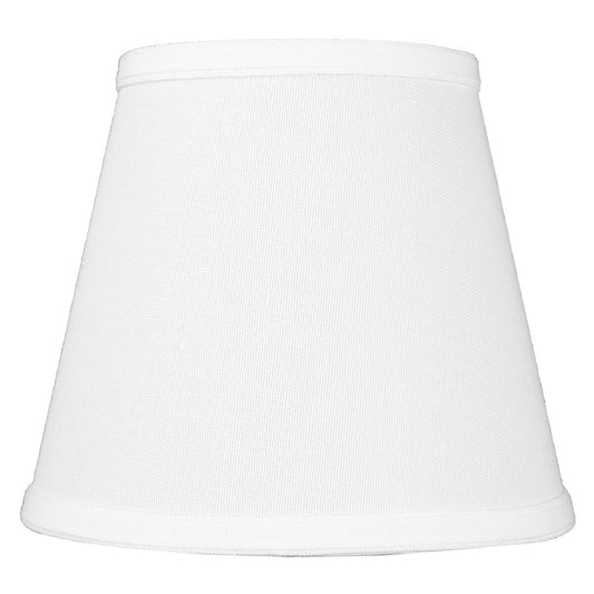 8"W x 7"H Empire Hardback White Linen Edison Clip-On Lampshade