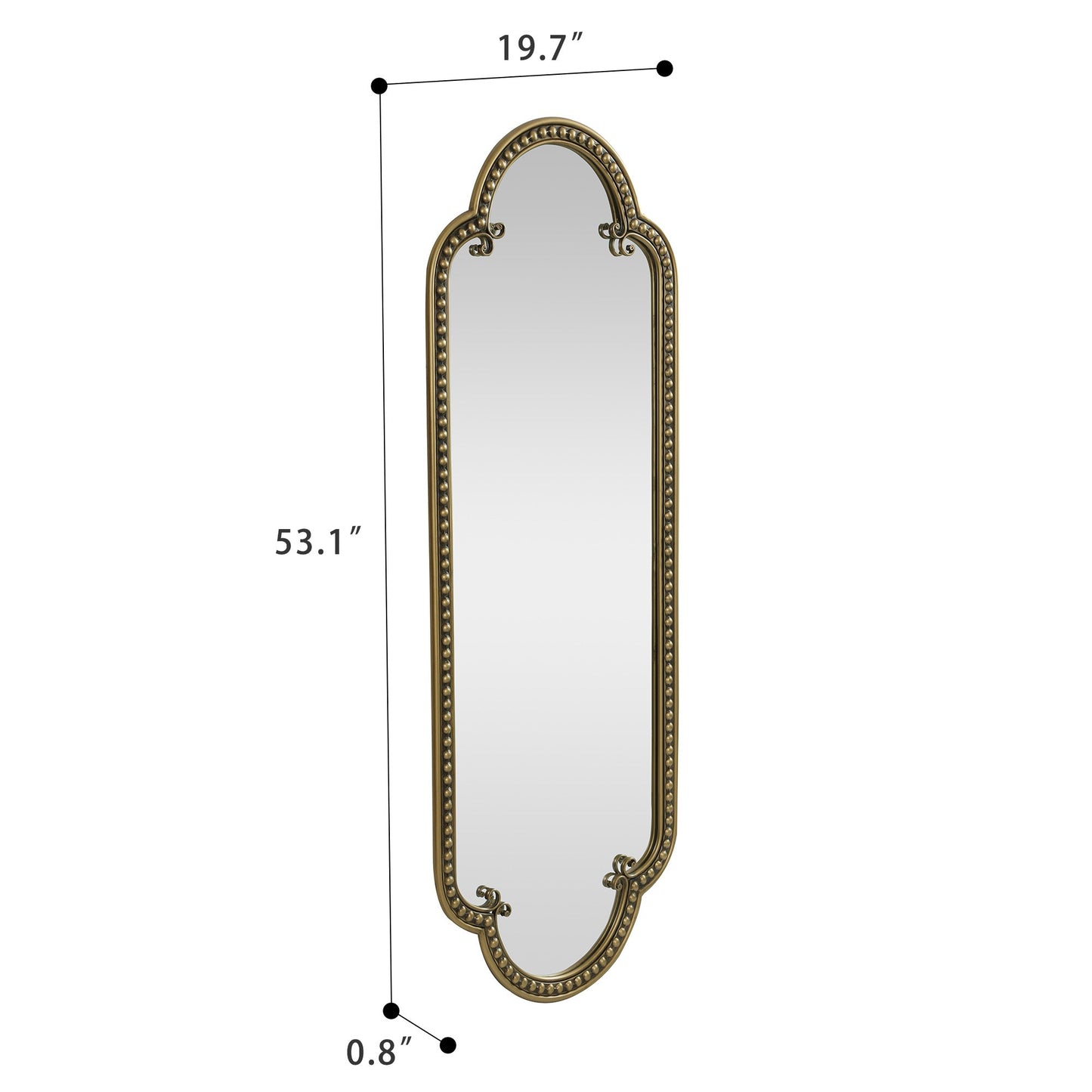 Scalloped Oval Wall Mirror - Vintage