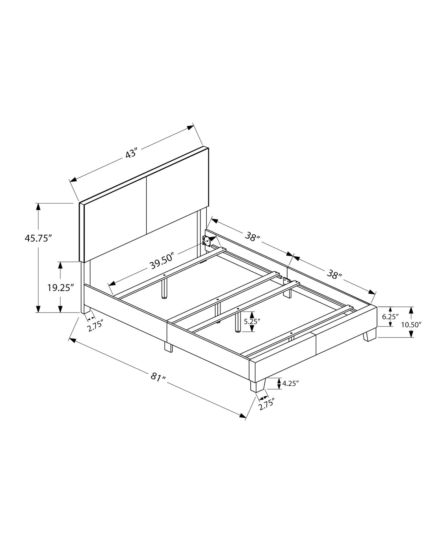 Upholstered Twin Bed Frame