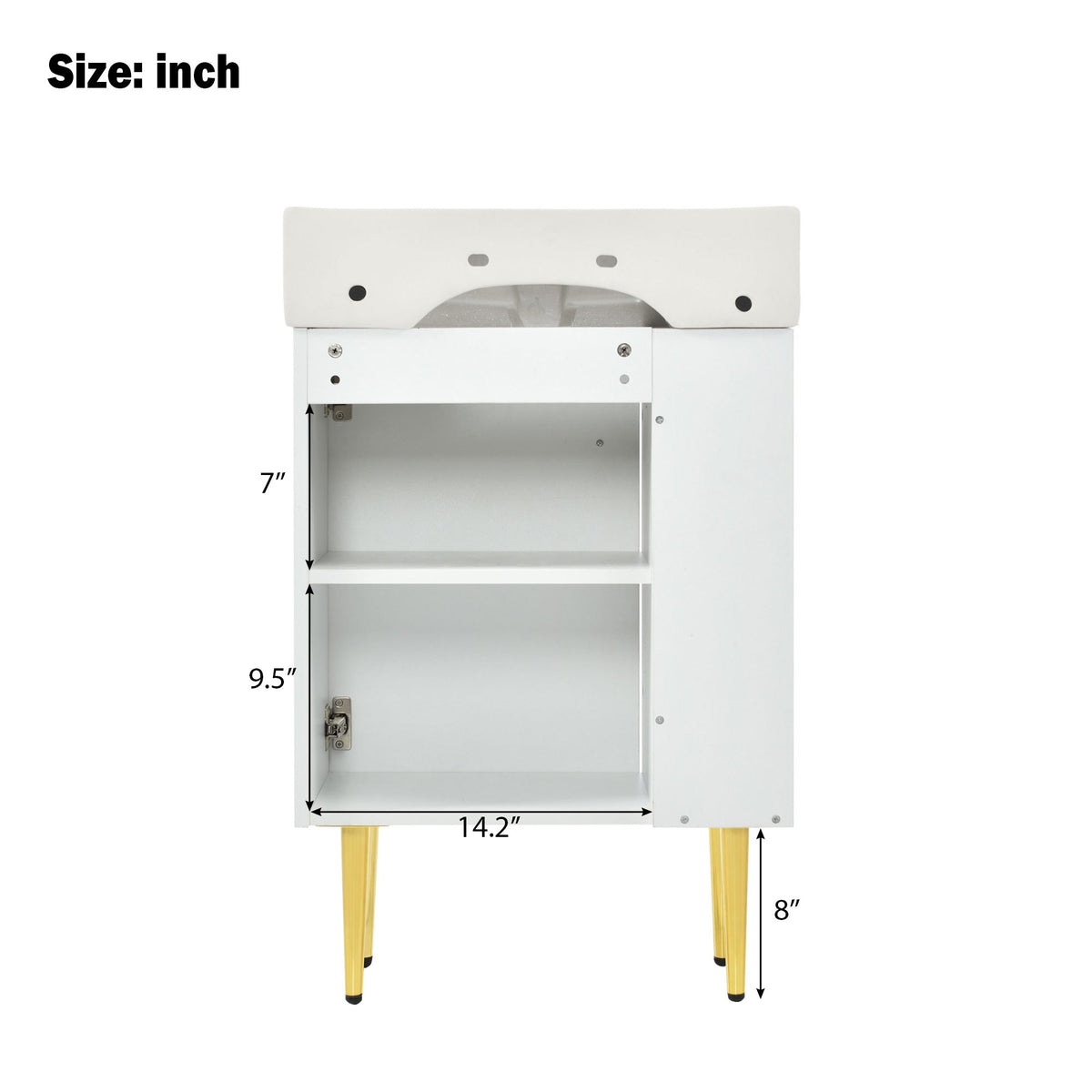 21.6" Left Side Storage Bathroom Vanity