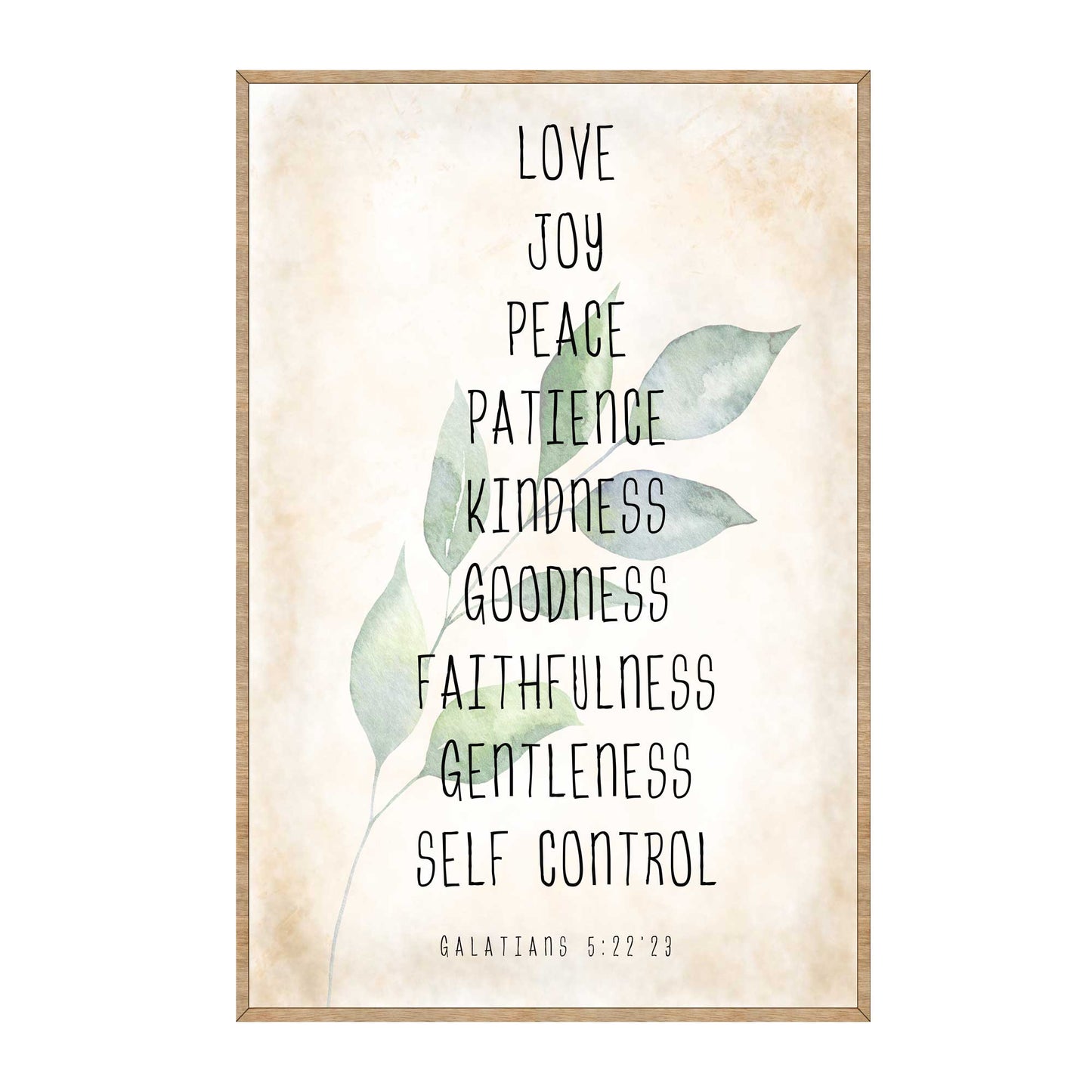 Love Joy Peace - Fruit of the Spirit - Verse Wall Decor - Contemporary Decor - Wooden Script Wall Art - 310332