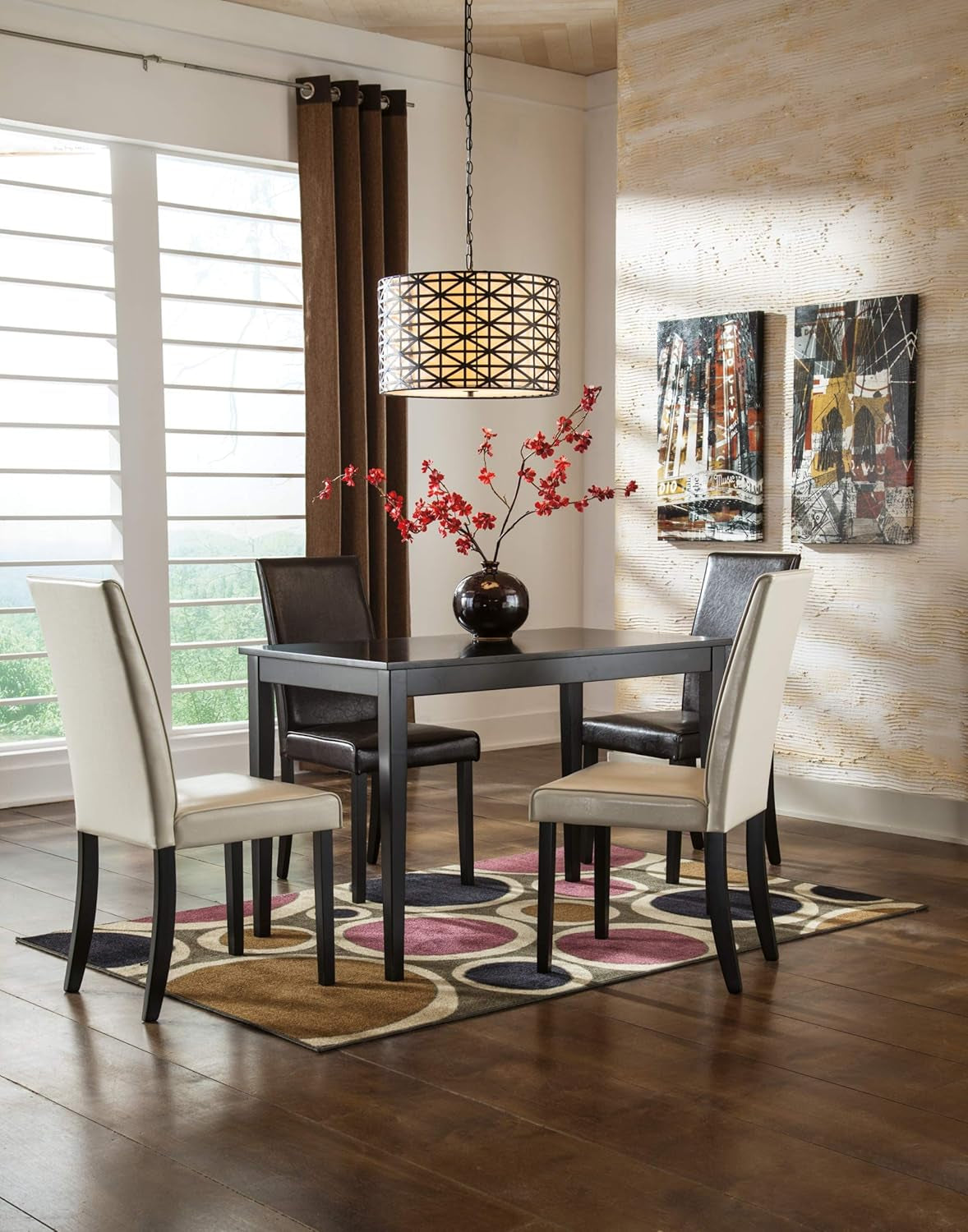 Kimonte Black Dining Room Table Rectangular Contemporary