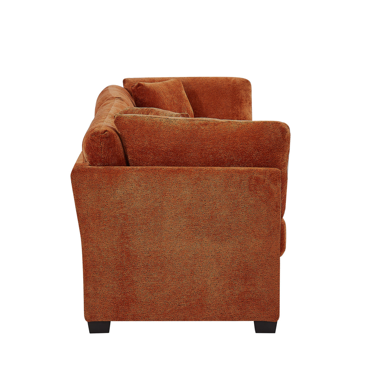 83.50" Modern Flared Arms Sofa (Caramel)