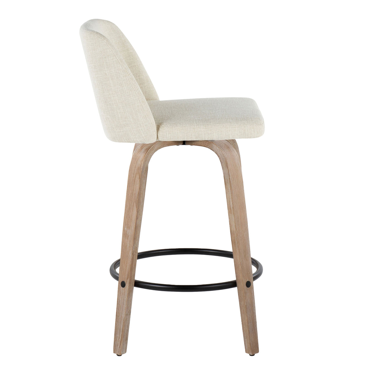26" Contemporary Fixed-Height Counter Stool with Swivel