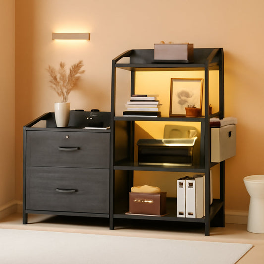 Grey 2 Drawer File Cabinet Lock For Letter Legal A4 Files