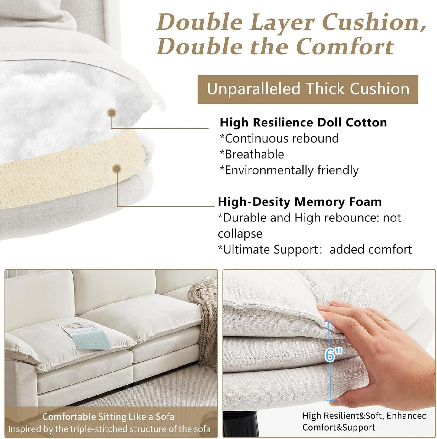 Cloud Criss Cross Office Chair Beige Fabric 18in High Back