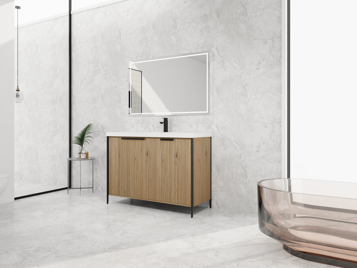 48" Freestanding Bathroom Vanity with Resin Sink