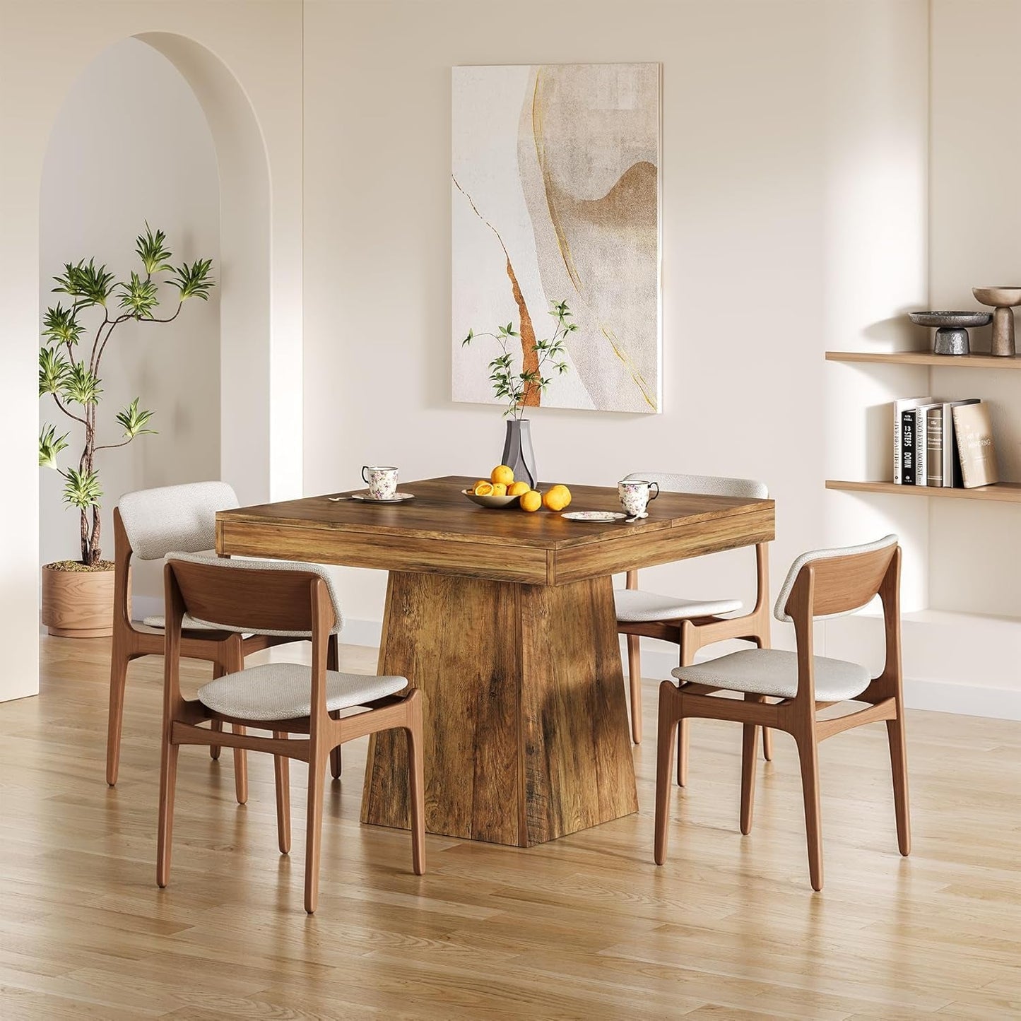 Walnut 31 5 Inch Farmhouse Dining Table For Small Spaces