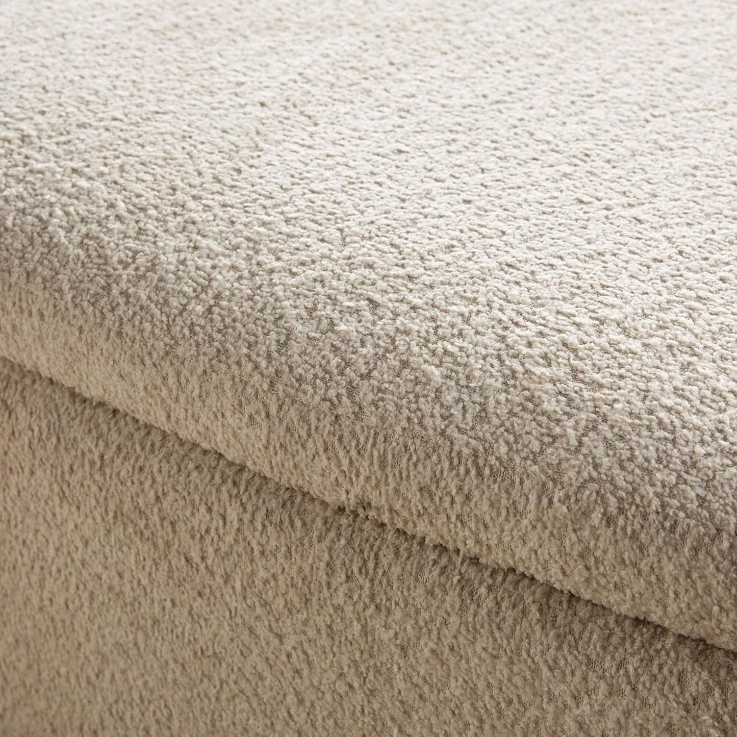 Contemporary Large Ivory Storage Ottoman With Legs