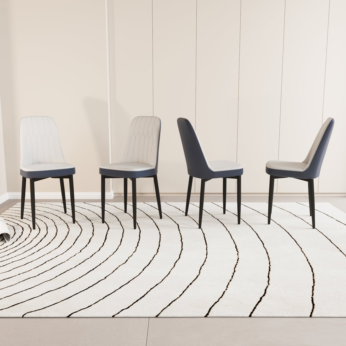 Set of 4 Modern Dining Chairs