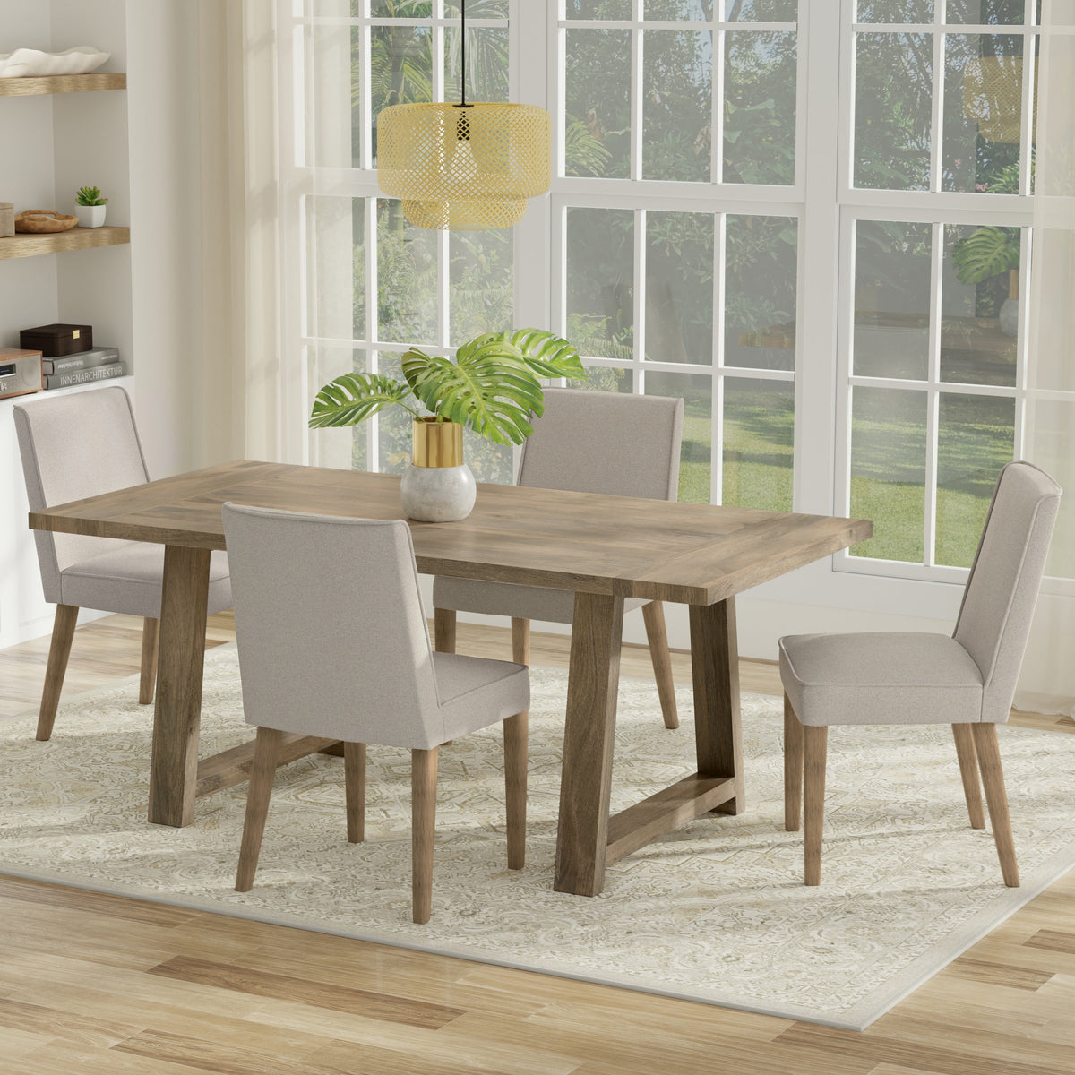 Whitley 72 Inch Wide Solid Mango Farmhouse Dining Table