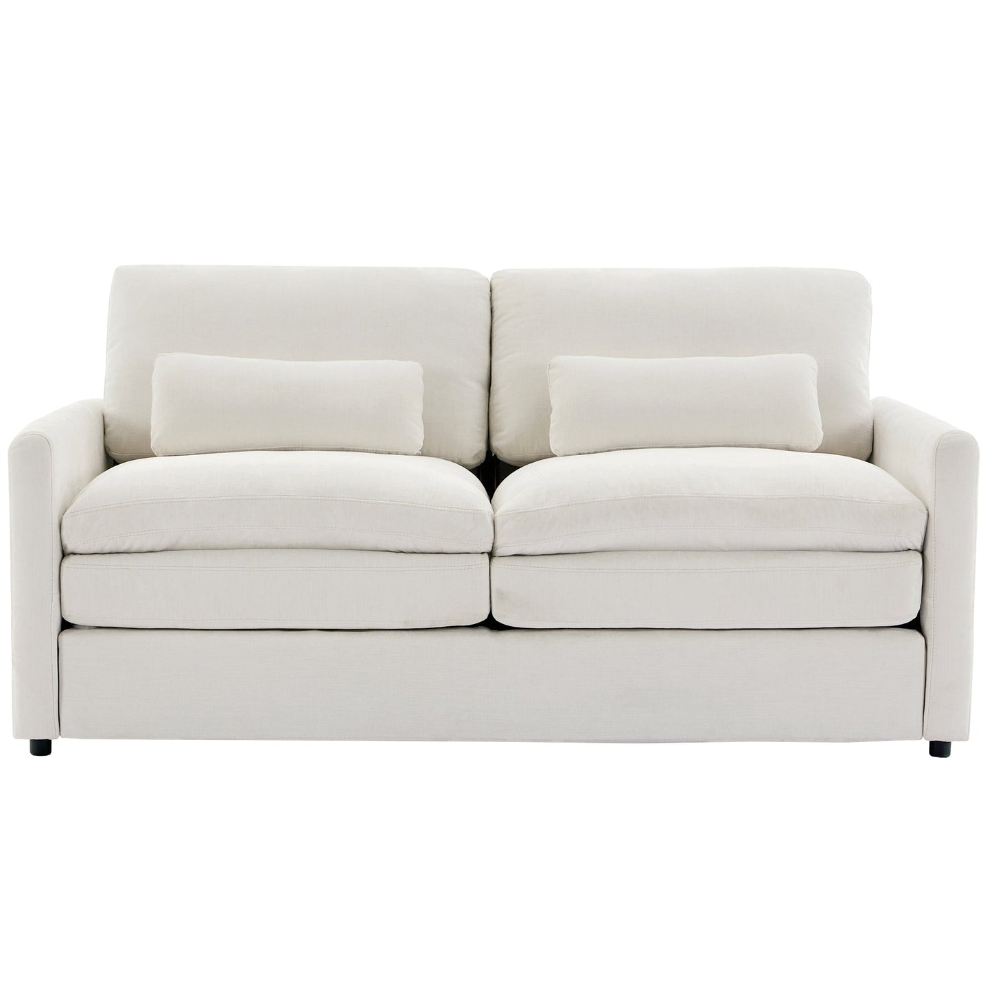 68.1' Cozy Upholstered Loveseat Sofa Oversized Comfy Comfy Cloud Sofa Double Cushion Loveseat Sofa Plush Cushion Sofa Couch for Living Room, Beige