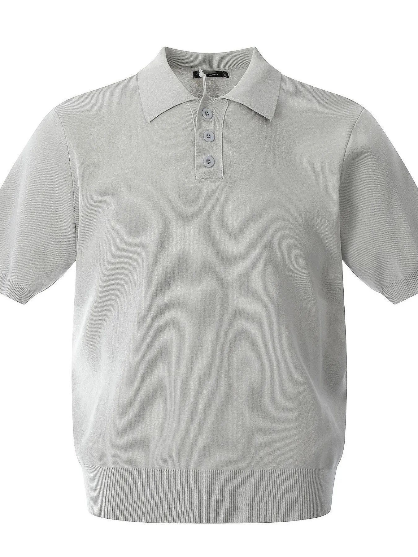 Button Detail Short Sleeve Knit Polo