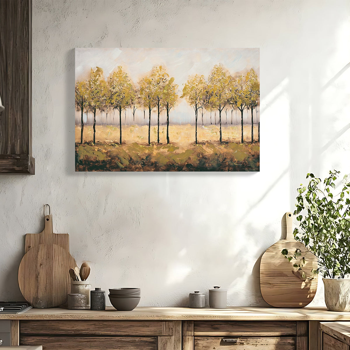 Framed Wall Art Decor Canvas Print - Autumn Embellishments