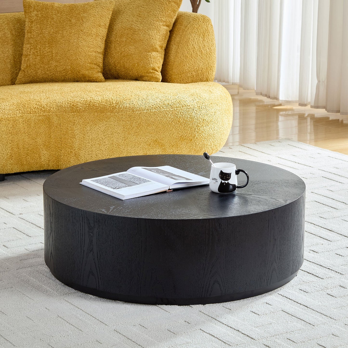Modern Round Coffee Table - 35.43 Inch