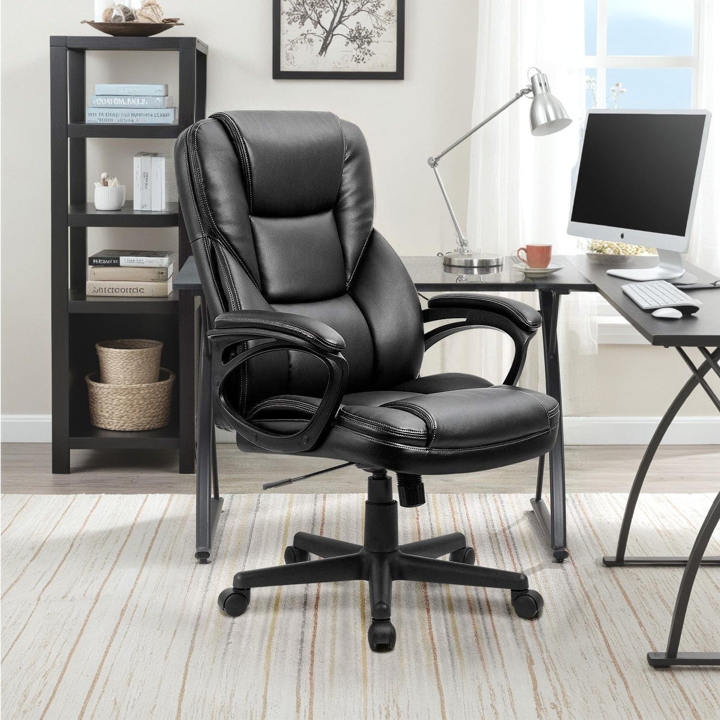 Office Executive Chair Black Lumbar Support Desk Chair