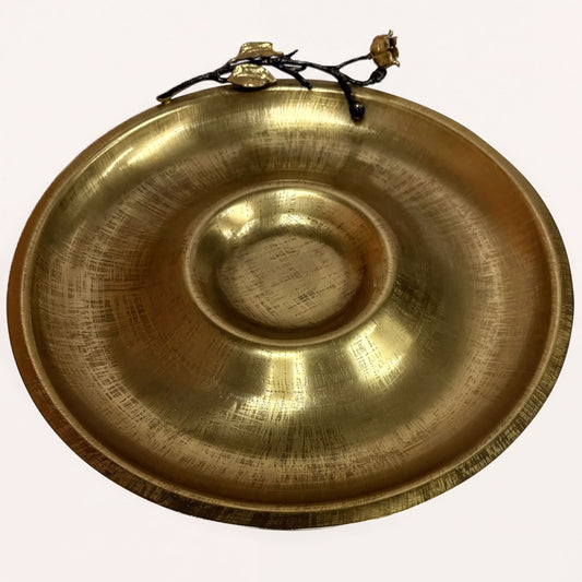 Chip and Dip Platter - Rustic Snack Serving Set with Stainless Steel Tray