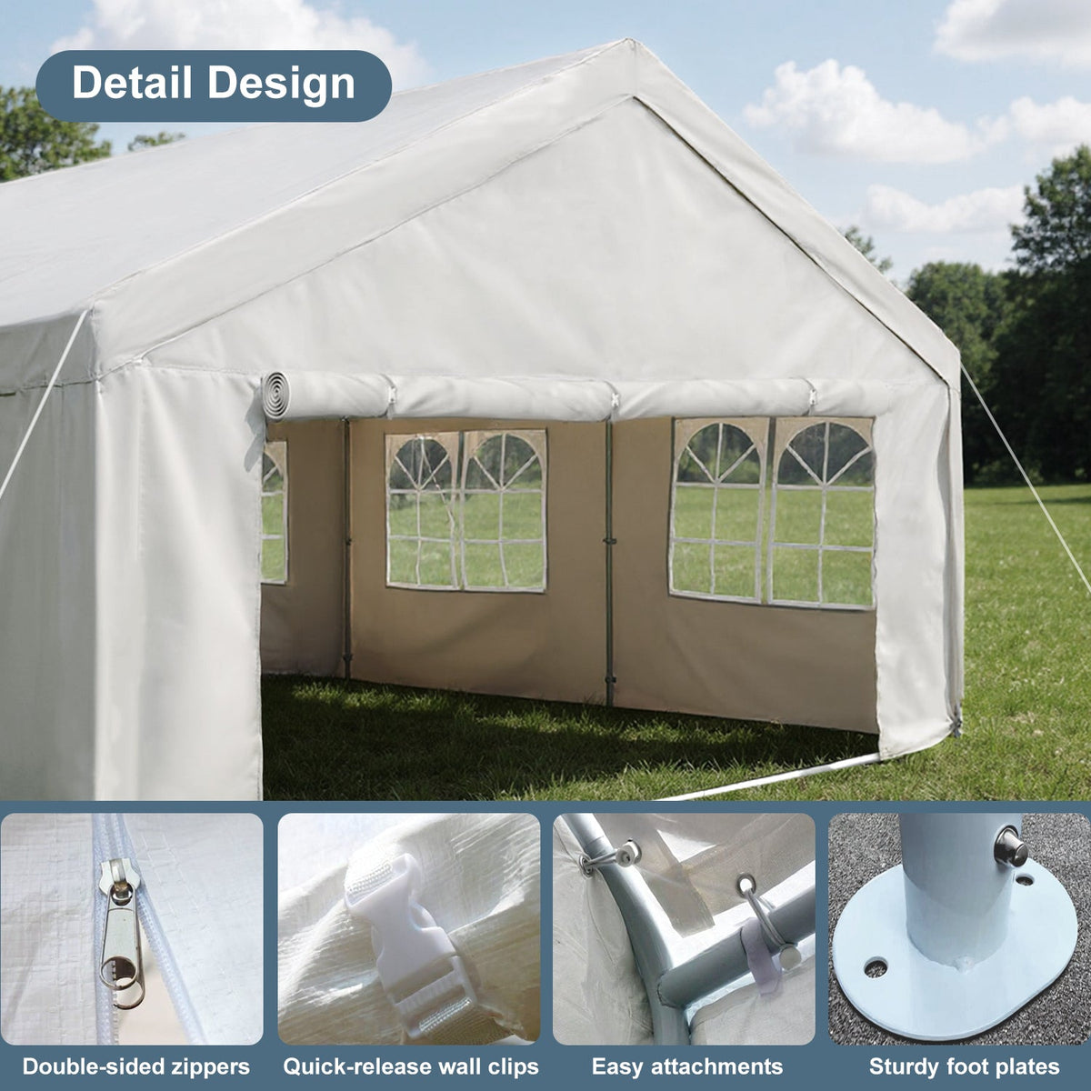 20'x40' Carport Canopy Tent