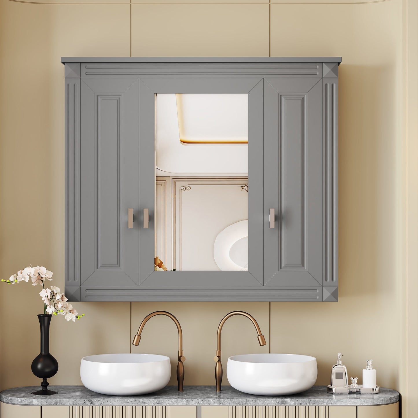 Bathroom Wall Cabinet with Mirror