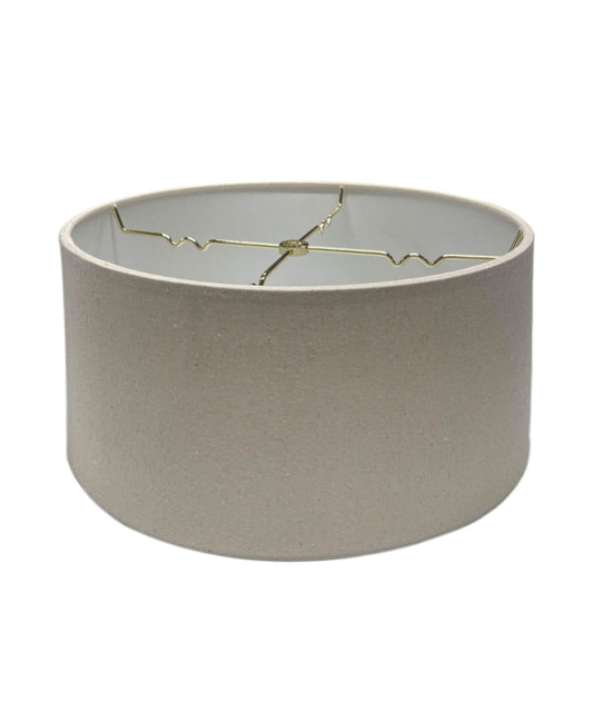 Textured Oatmeal Hardback Drum Lampshade 14"x14"x7"