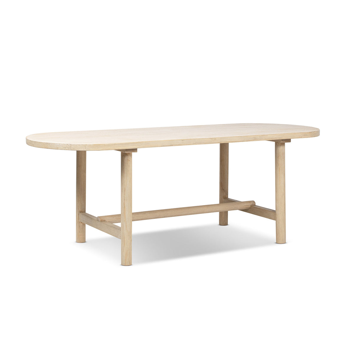 Milo 85" 8-Seat Oval Reclaimed Wood Dining Table