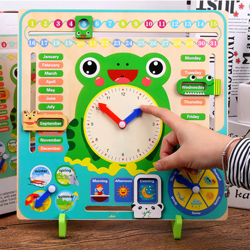 7-in-1 Standing Weather Calendar Clock
