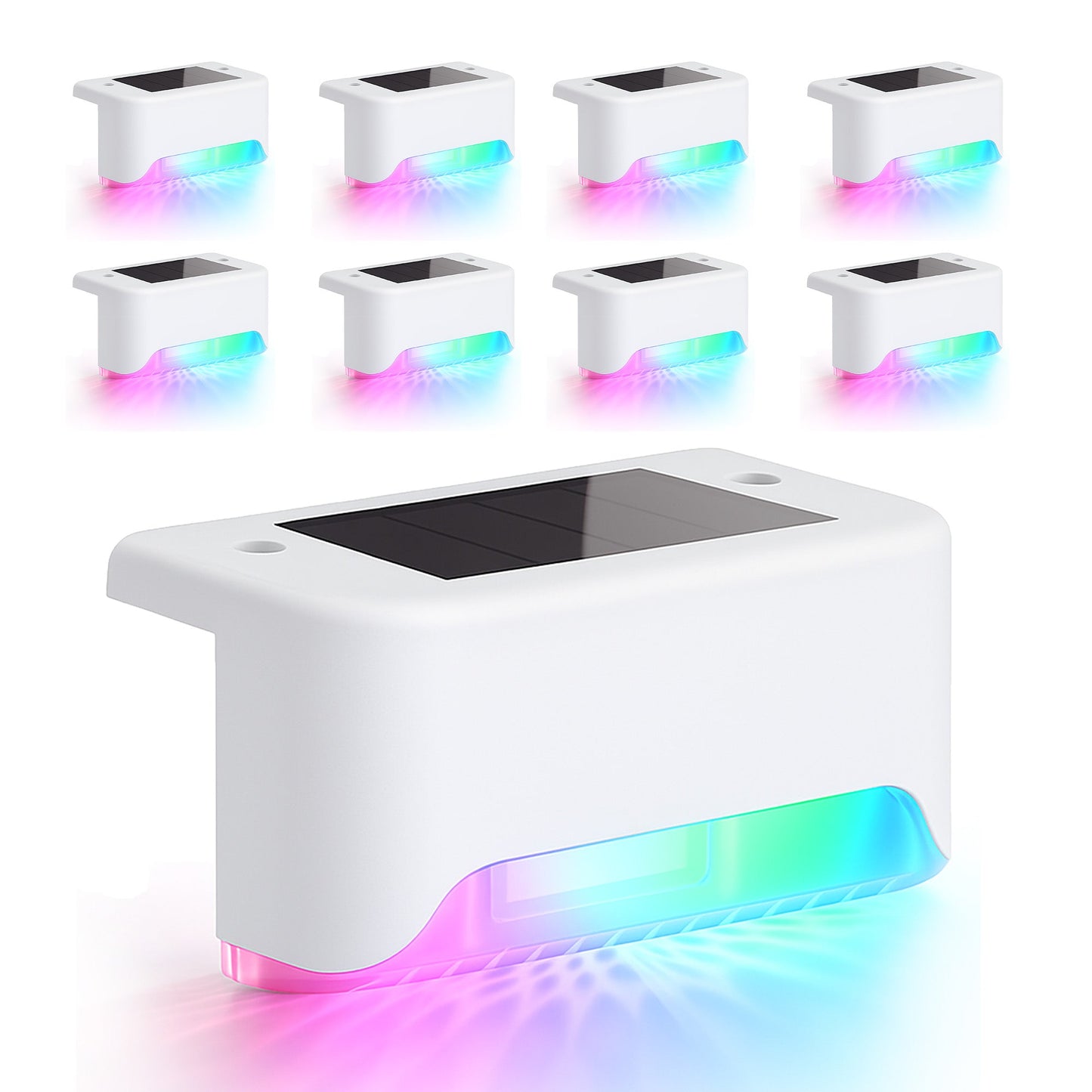 8-Pack Solar LED Deck & Step Lights