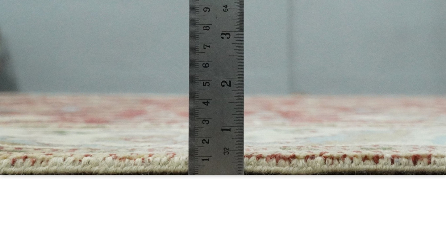 8x10 Fine Hand Knotted Rust and Ivory Traditional Vintage Persian Style Antique Wool Rug | AGR20