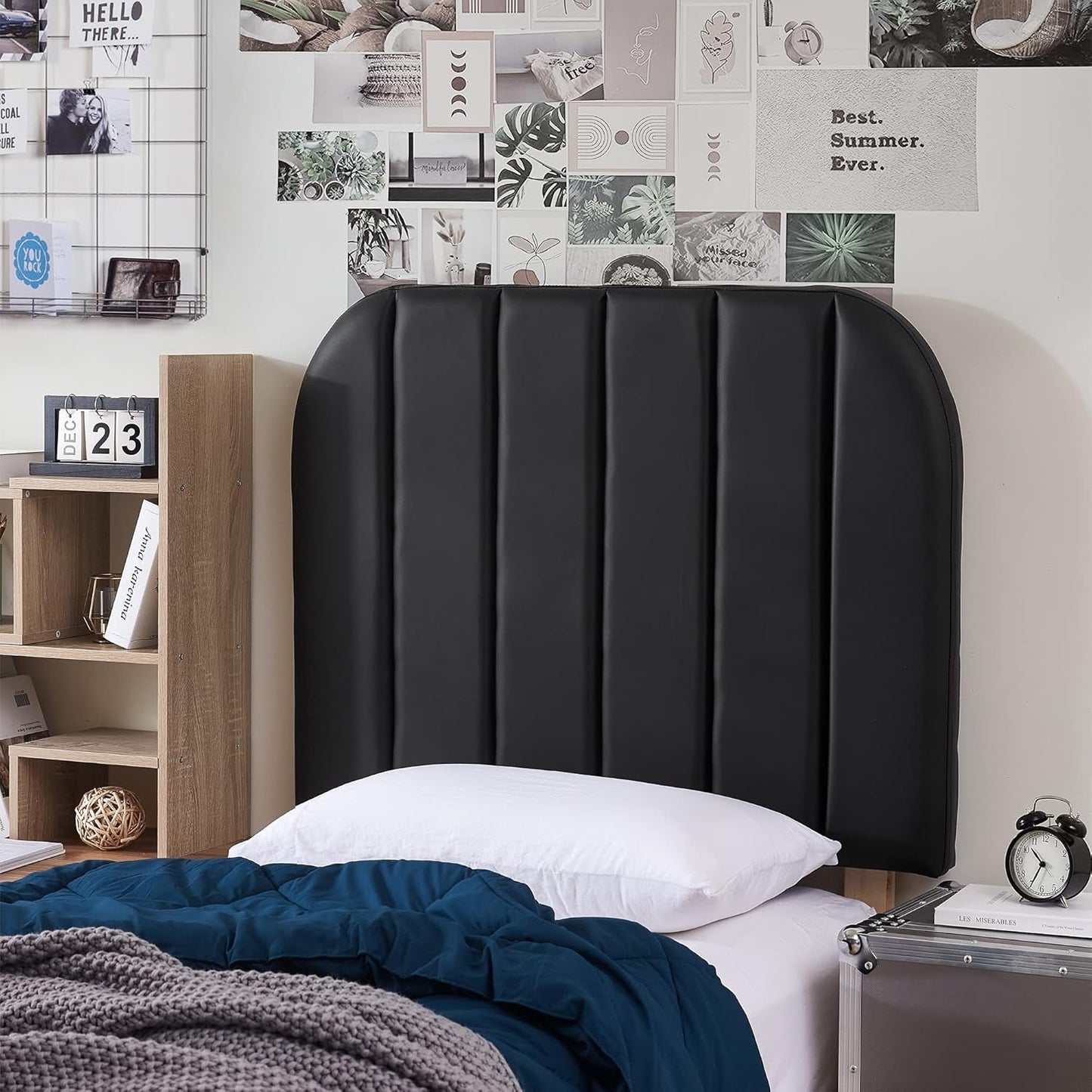 Twin XL Faux Leather Headboard Easy Installation Dorm Room