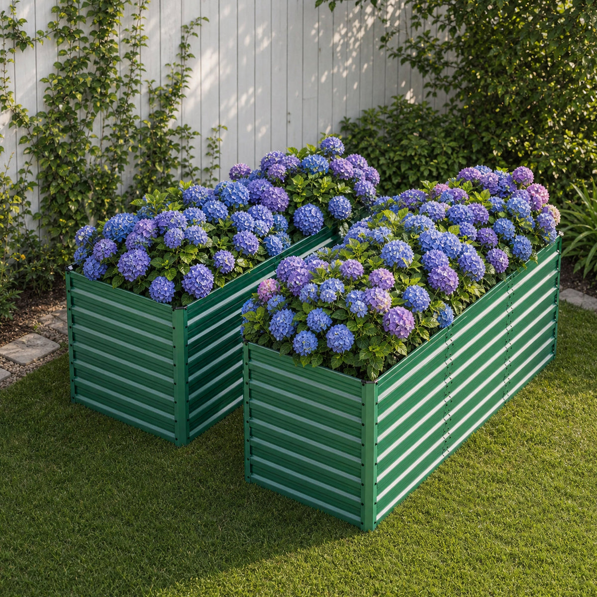 2-Pack 93.7"x31.5"x32.3" Raised Garden Bed