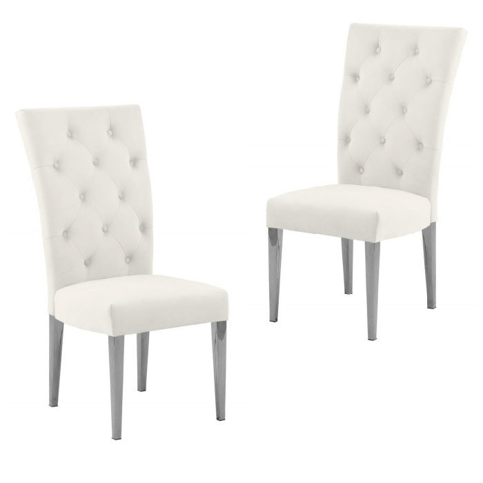 Modern Velvet Upholstered Dining Chair Set of 2