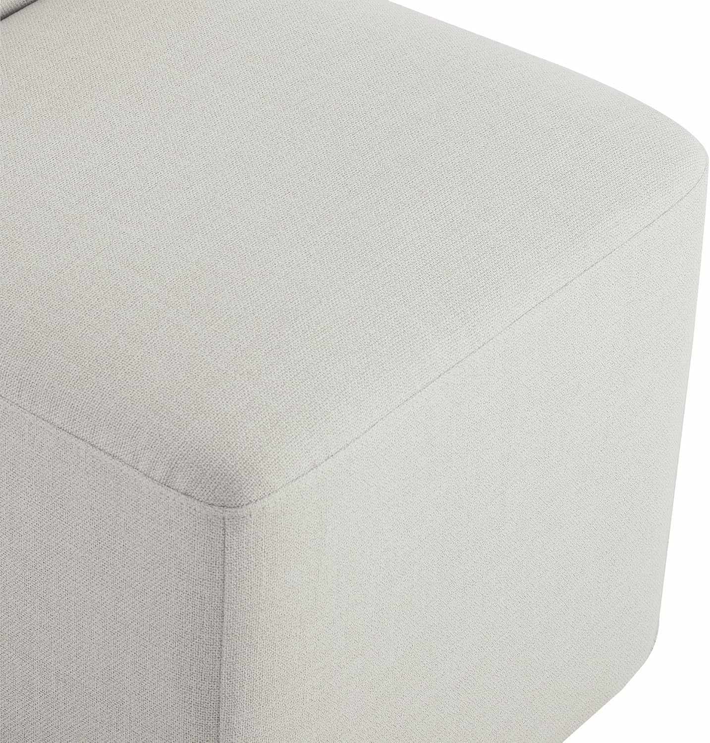 2 Linen Upholstered Armless Dining Chairs With Casters