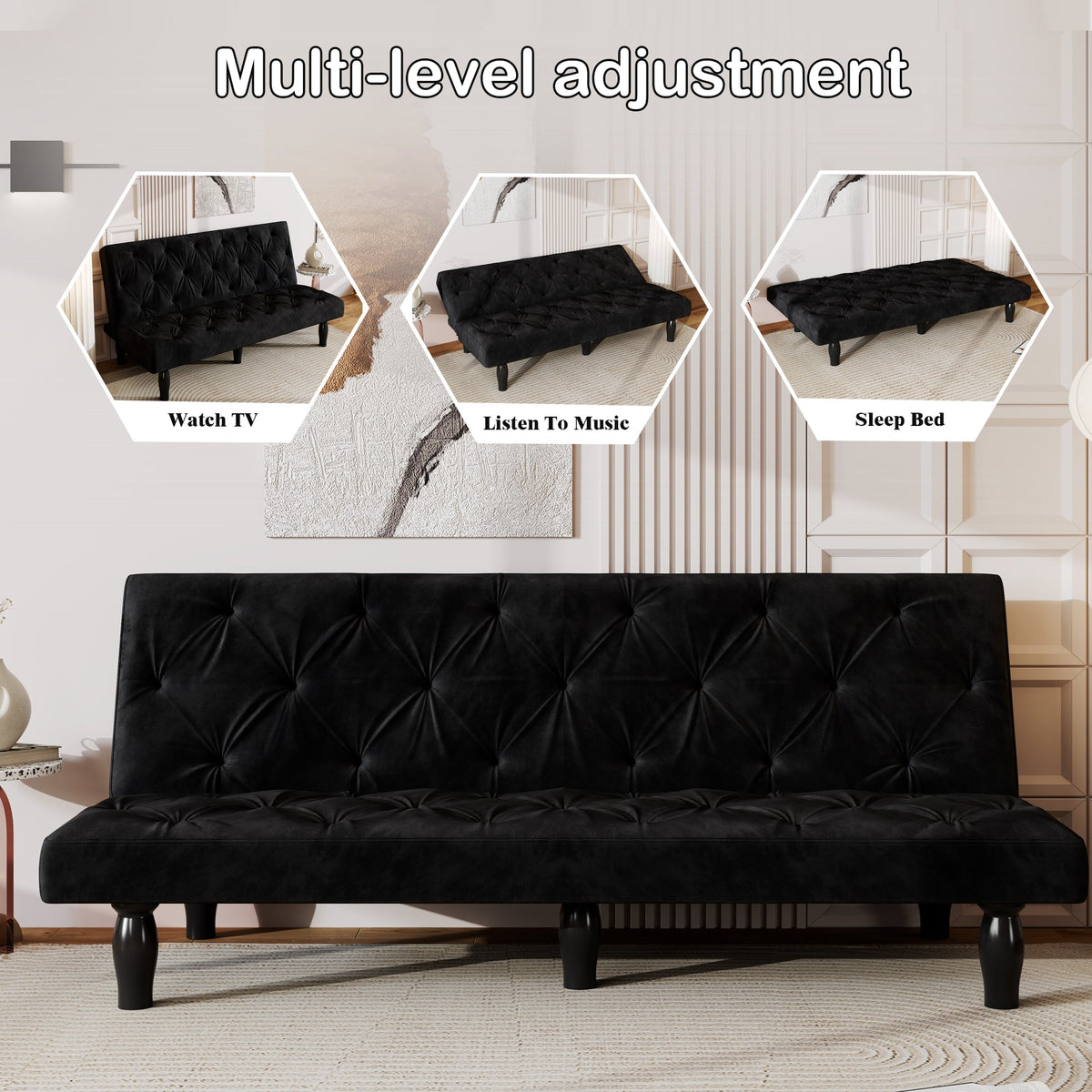 Sofa-to-Bed Evolution: 66"