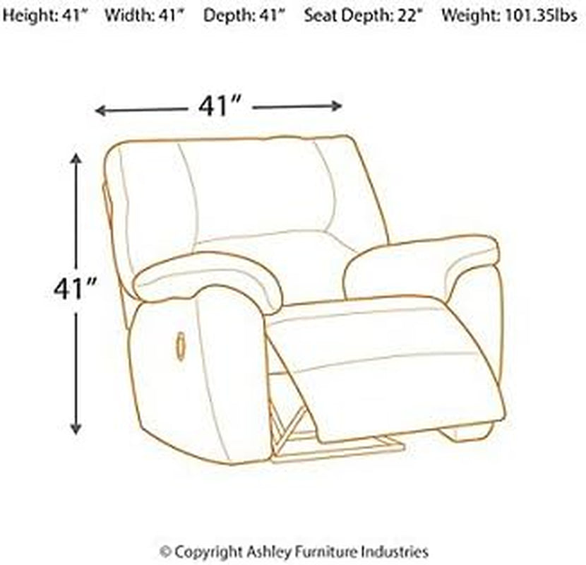Gray Faux Leather Manual Rocker Recliner Chair Standard