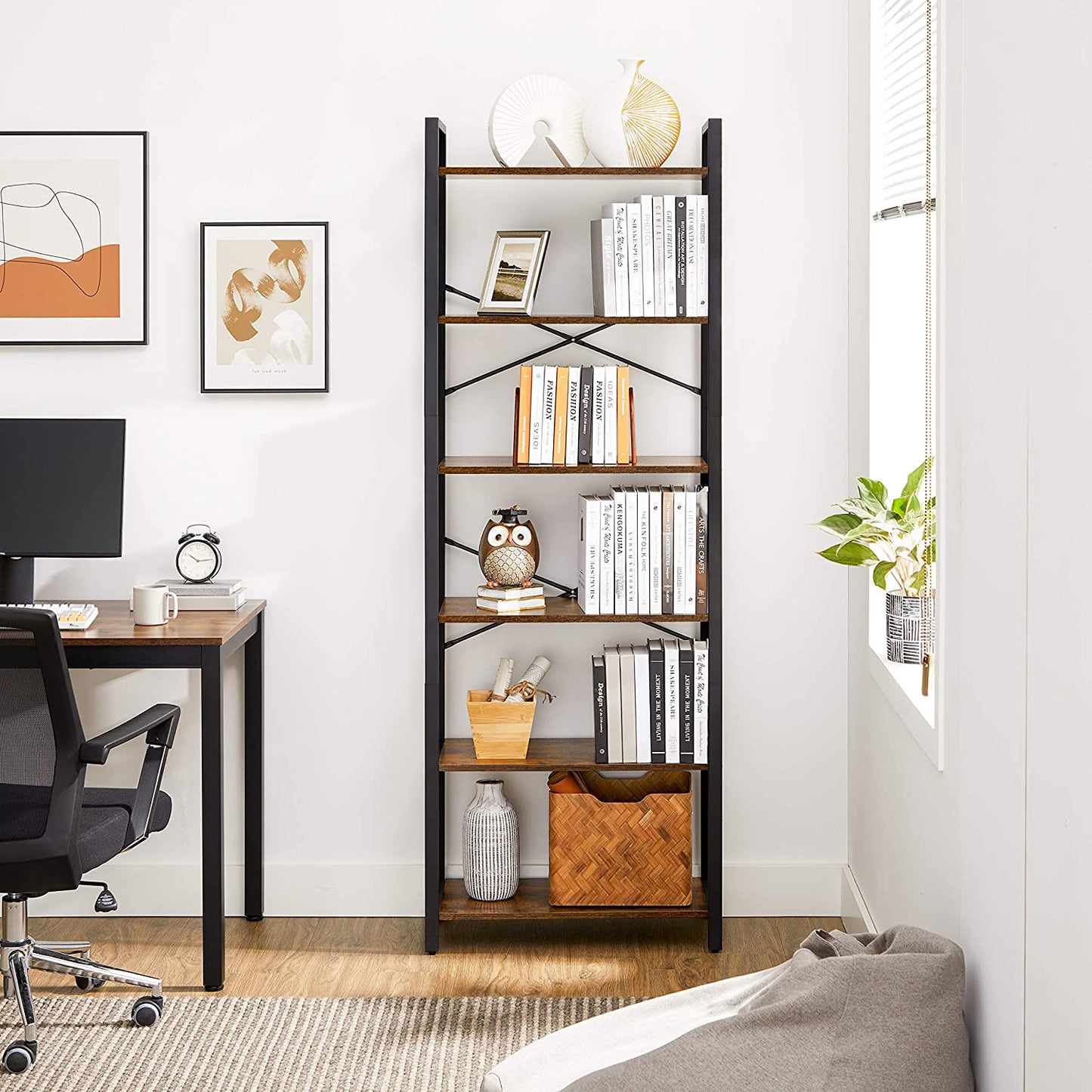 6-Tier Bookshelf & Storage Rack