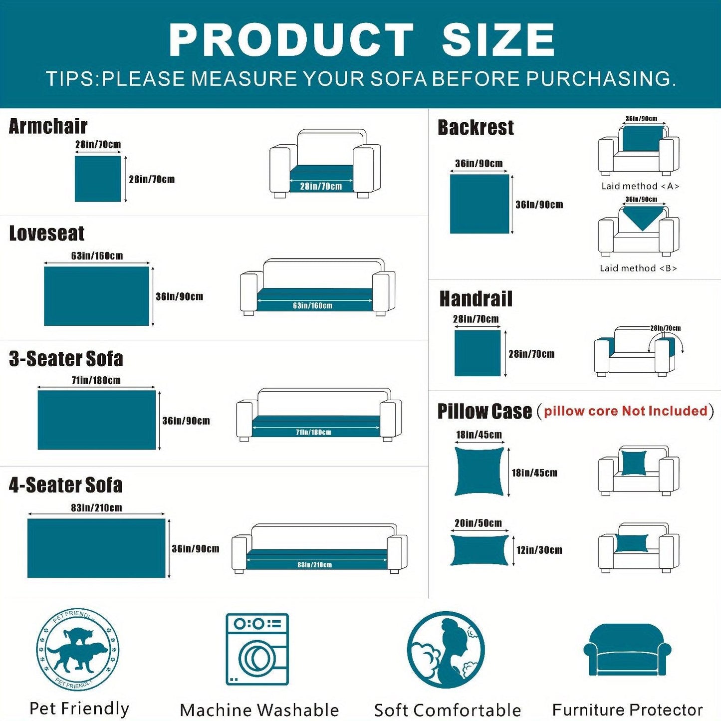 Boho Couch Cover - Chic Snow Chenille Sofa Slipcover